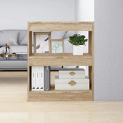 Libreria Divisorio-Scaffale per Libri-Mobile di Stoccaggio Rovere Sonoma 60x30x72 cm