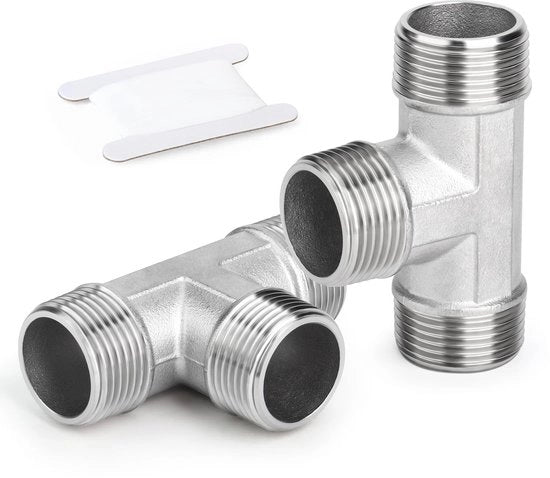 Connettori 3 vie in acciaio inossidabile 304 1/2" BSP - alta pressione - resistenza termica - preciso taglio.