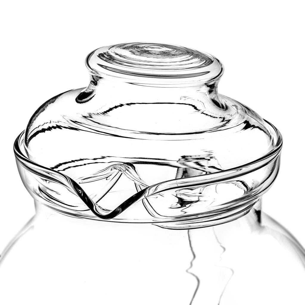 Brocca in vetro resistente al calore KADAX con infusore e riscaldatore per tè, 1,5 l