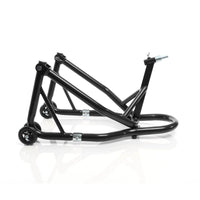 Cavalletto alzamoto anteriore sotto canotto, con rotelle e 5 adattatori sterzo 13-18 mm