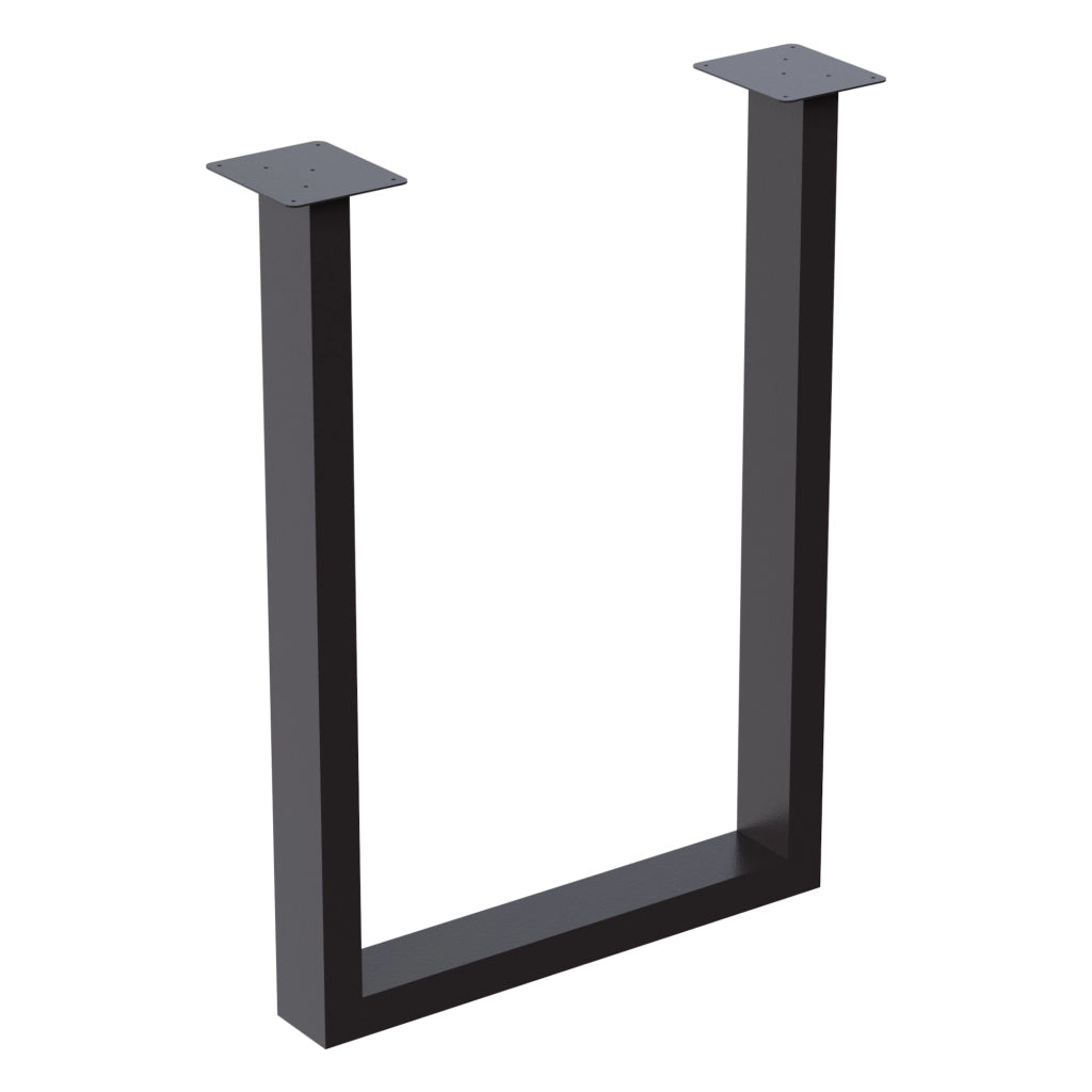 Set di 2 Gambe in Acciaio 'Holsted' per Mobili Fai da Te - Forma di U - Nero Opaco (AxL) 40 x 28 cm [en.casa]