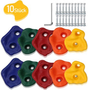 Set di Climatizzanti per Bambini 10 Pezzi - Funie Multicolor per Parete da Arrampicata - Utilizzo Interno ed Esterno