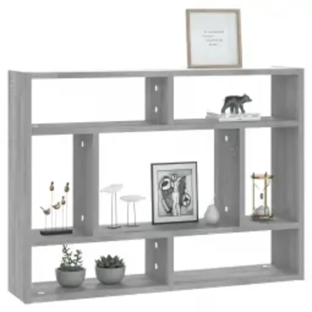 Mensola a Muro Grigio Sonoma 75x16x55 cm in Legno Multistrato 815844
