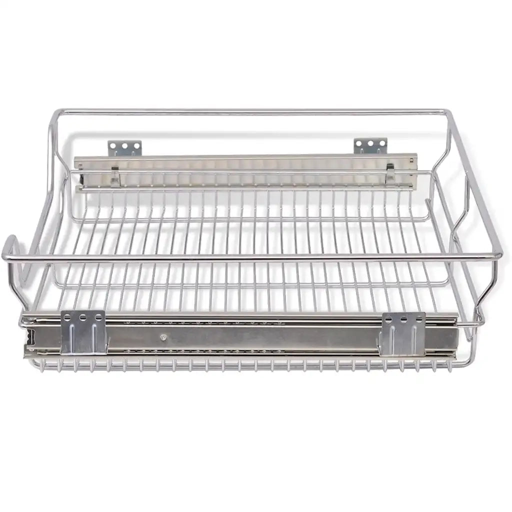 Cestelli a Rete Scorrevoli 2 pz Argento 600 mm