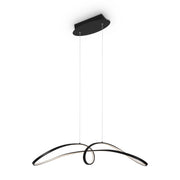 Maytoni Lampadario moderno Curve 1 luce LED integrato nero alluminio