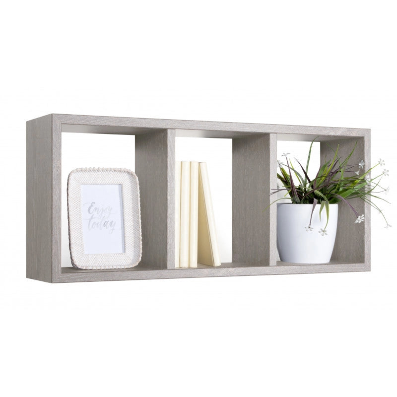 Mensola da Muro, Libreria Sospesa, Libreria da Parete, Scaffale da Parete, Rovere Grigio Nuovo, 70x30 p15,5 cm - Tristano