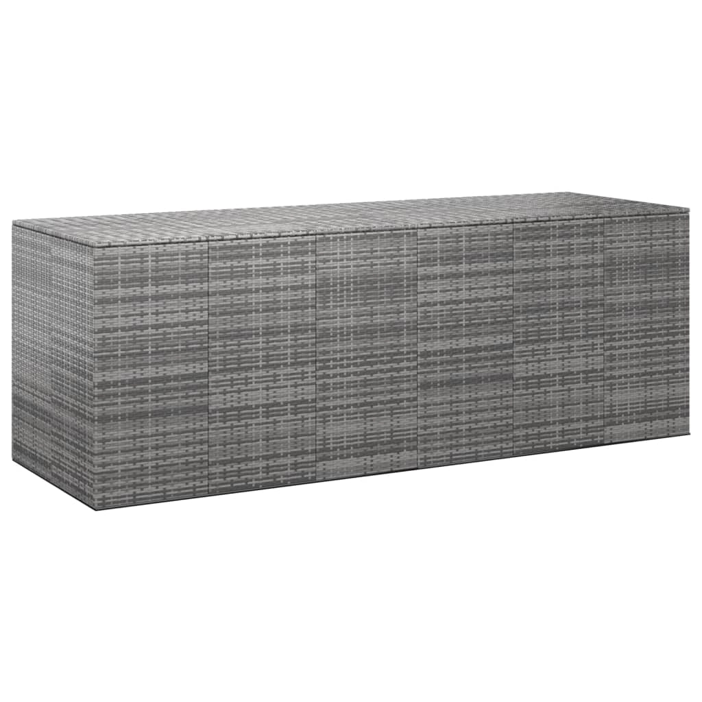Cuscino da giardino in resina e vimini 291 x 100,5 x 104 cm grigio 02_0013166