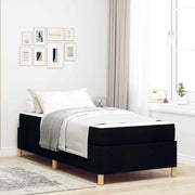 Struttura del letto con materasso Nero 90 x 200 cm Tessuto