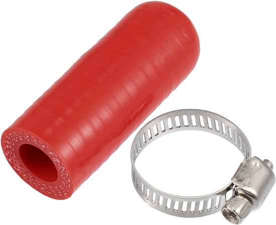 Dop di silicone universale per flussi refrigeranti con diametro interno 14mm, diametro esterno 26mm e lunghezza 66mm, resistente fino a 200°C.
