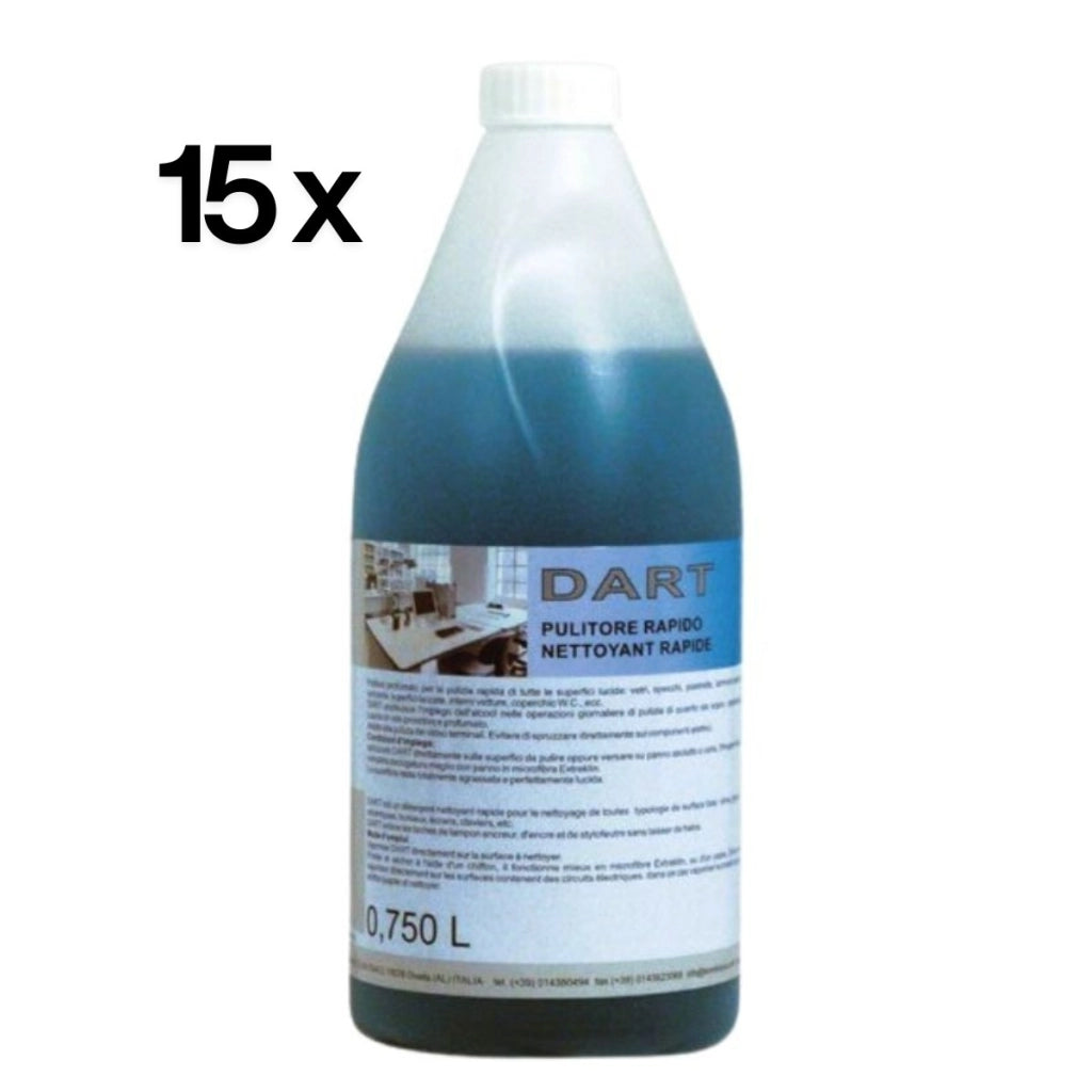 Dart 15 Pezzi x 750 ml, Pulitore Universale Rapido Uffici e Alberghi | Kemika