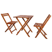 Set da Bistrot 3 pz Pieghevole in Legno Massello di Acacia 44015
