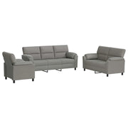 Set di divani 3 pcs Grigio Chiaro Velluto 3430476