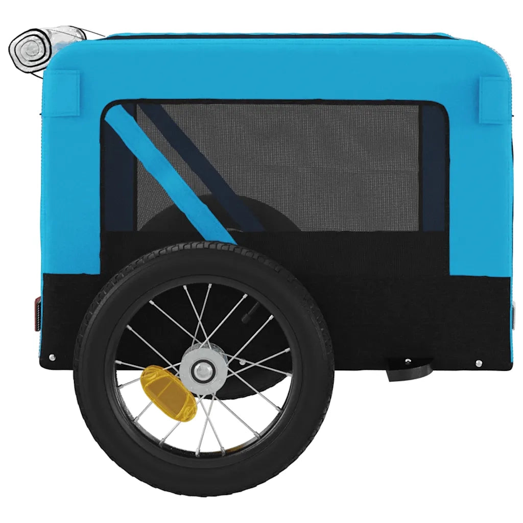 Rimorchio da Bici per Animali Blu e Nero Oxford e Ferro CFW6458627
