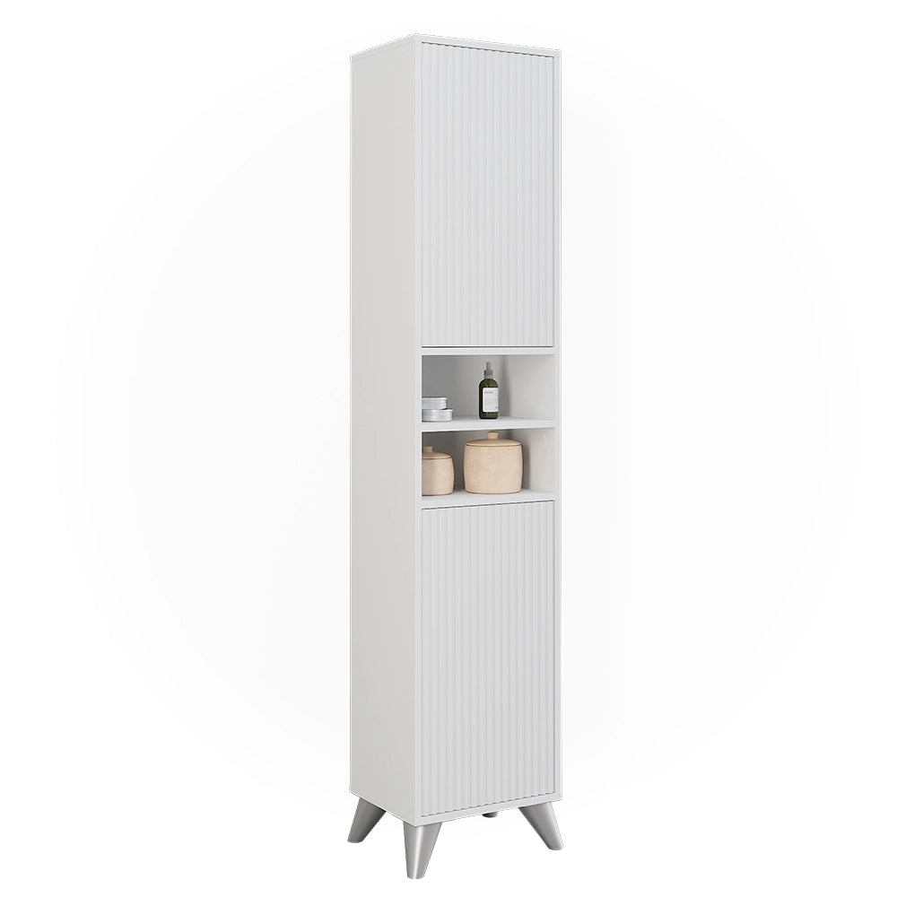 Vicco Armadio per il bagno Bianco 38 x 180 cm con 2 porte