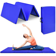 Tappetino da ginnastica pieghevole 240 x 116 x 5 cm morbido e confortevole per uso interno atmosfera accogliente in EPE blu 20_0018414