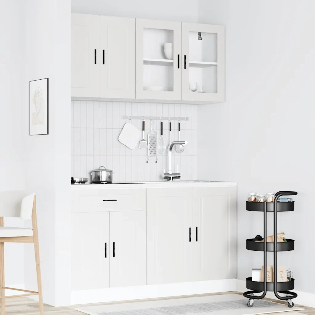 Set Armadio pensile | Mobili da Cucina 4 pz Porto Bianchi Legno Multistrato