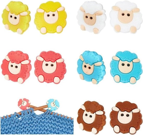 Stopperi per aghi da cucito in silicone e punta protettiva 10 pezzi in 5 colori per aghi da cucito DIY