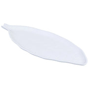 Vassoio decorativo in legno bianco, 40x18x2,5h cm