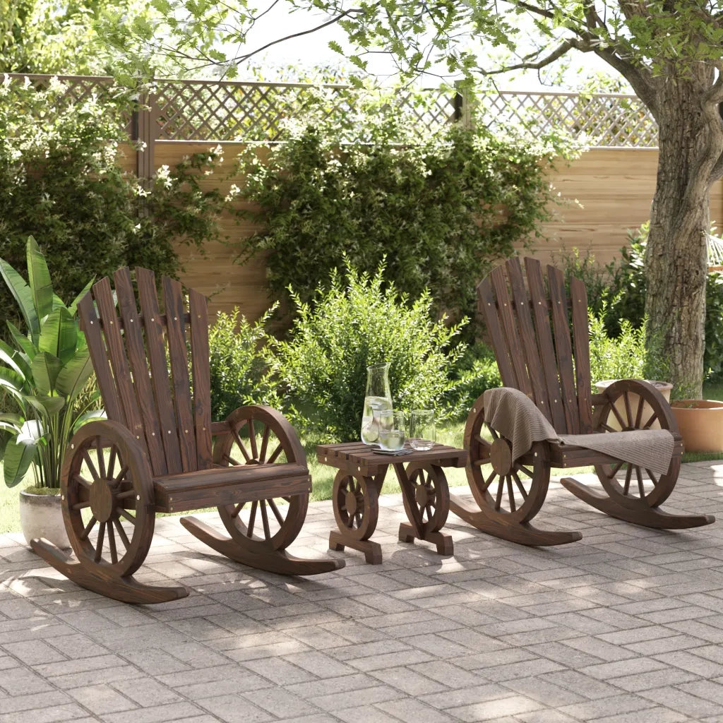 Set Salotto da Giardino 3 pz in Legno Massello di Abete 3207124
