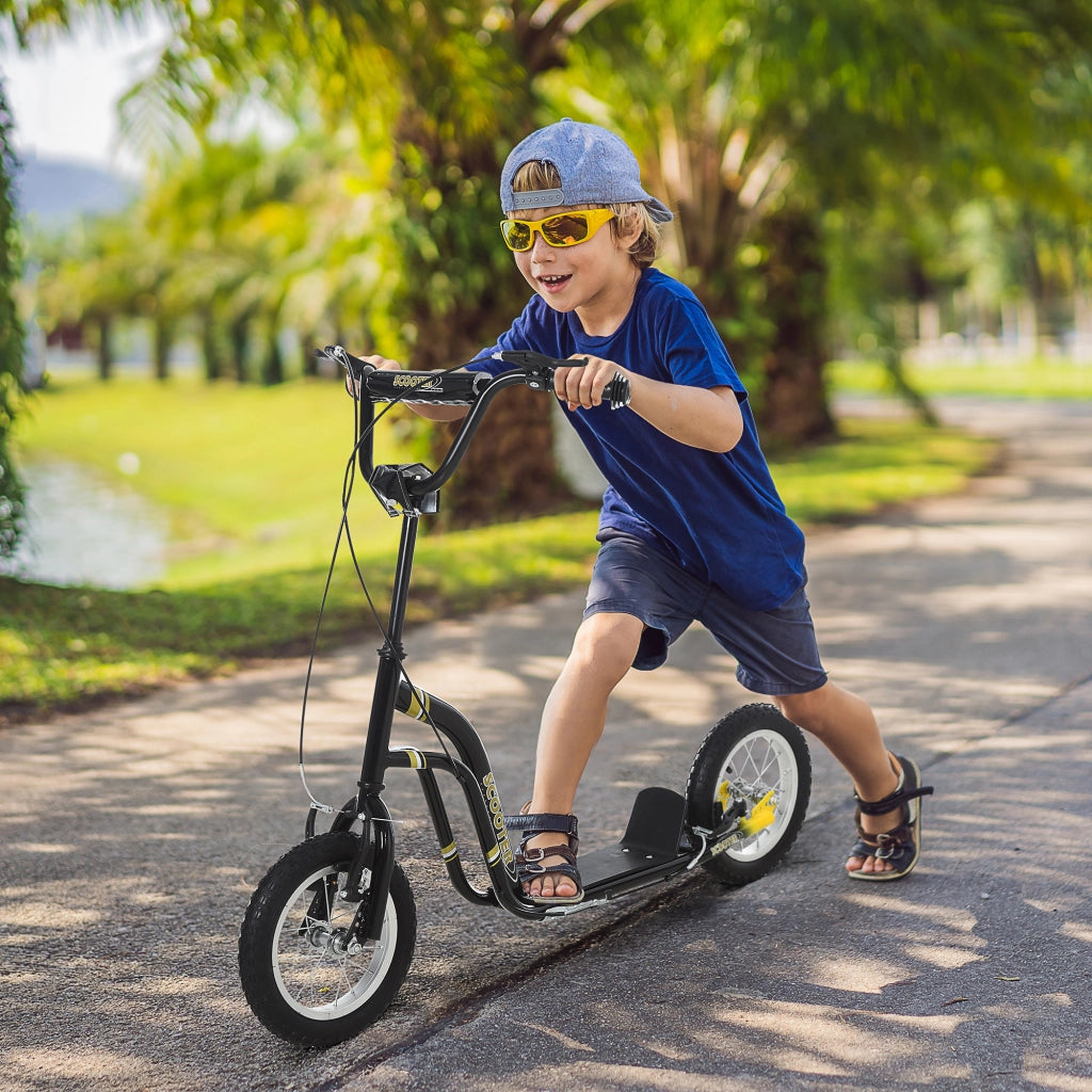 Trottinette Bambini ¨C zephmum ¨C Nero, Pneumatici 12 Pollici, 100 kg