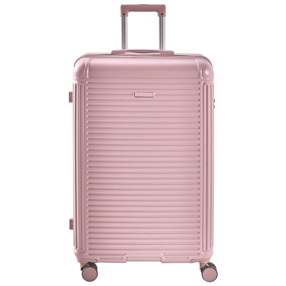 Set di 3 valigie rosa in materiale sintetico con ruote silenziose in ferro e cerniera antifurto 3 misure Lucchetto TSA Comodità