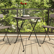 Tavolo Pieghevole da BistrÃ² Grigio 55x54x71 cm Polyrattan