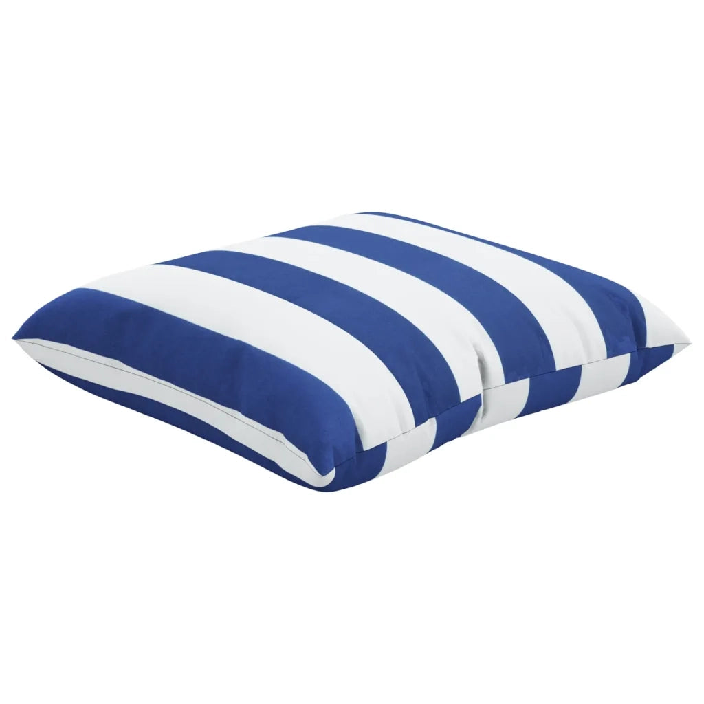 Cuscini Decorativi 4 pz Blu e Bianco 40x40 cm Tessuto 360374