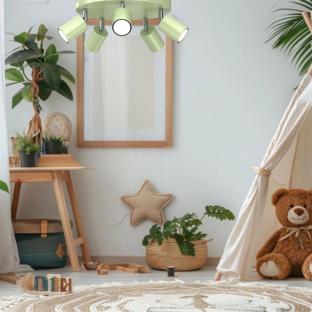Plafoniera Fun 5xGU10 metallo verde Luminex