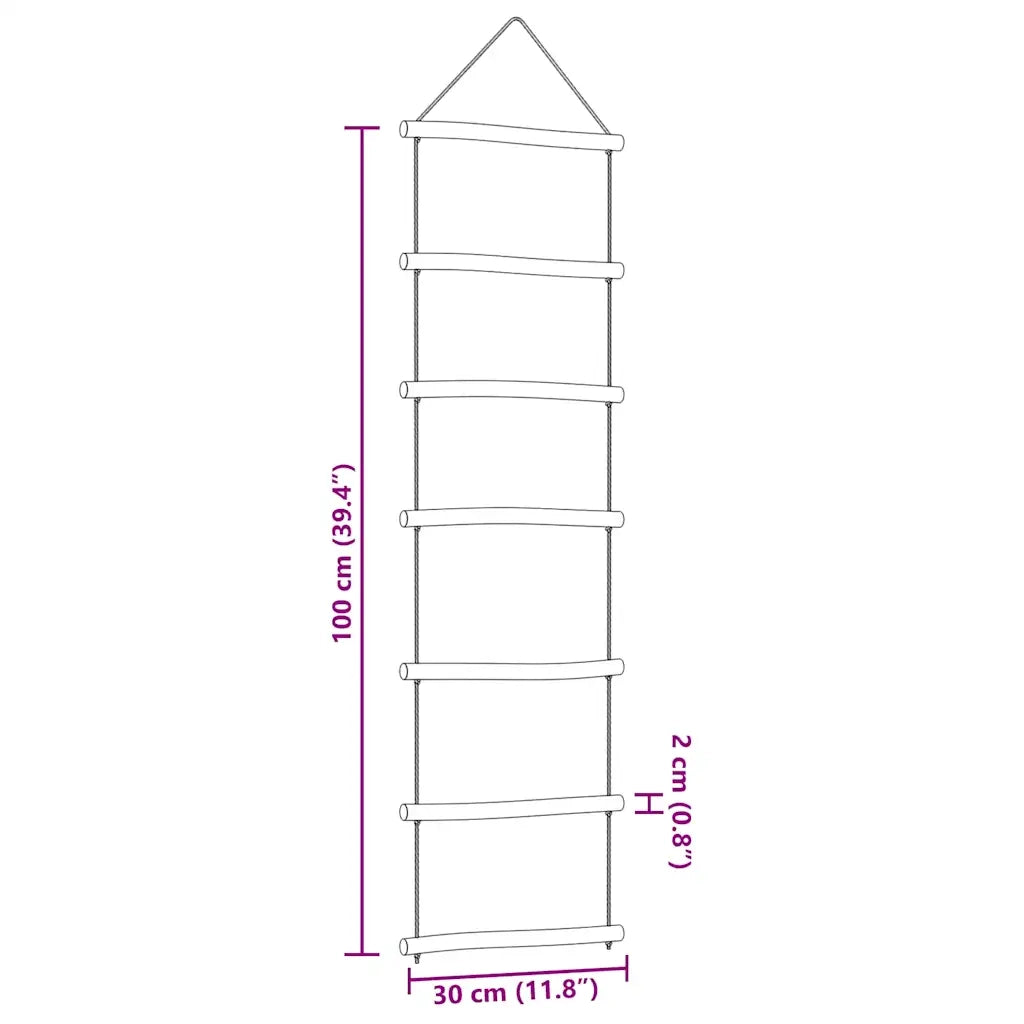 Decorazioni Parete a Forma di Scala 2 pz 30x100cm Ramo Naturale
