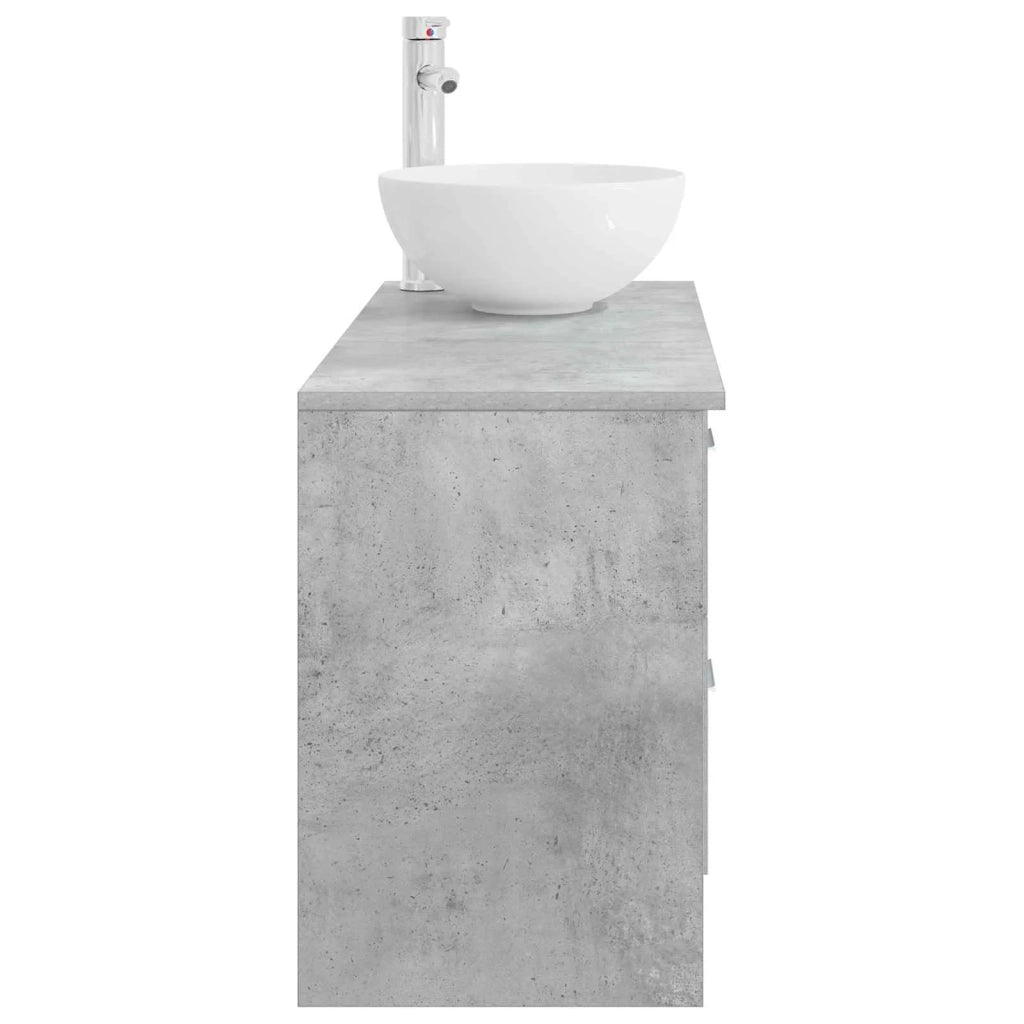 Set di mobili per il bagno 2 pcs Grigio Cemento 3403867