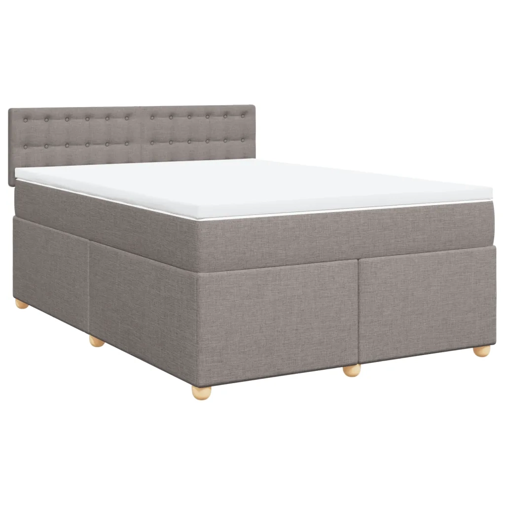 Giroletto a Molle con Materasso Tortora 140x200 cm in Tessuto 3289021