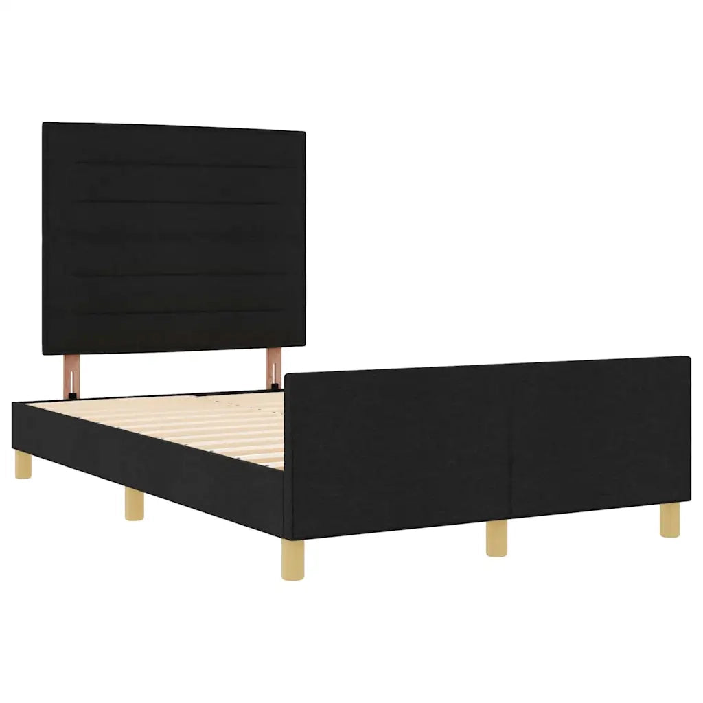 Struttura del letto con testiera Nero 160 x 200 cm Tessuto 3344664