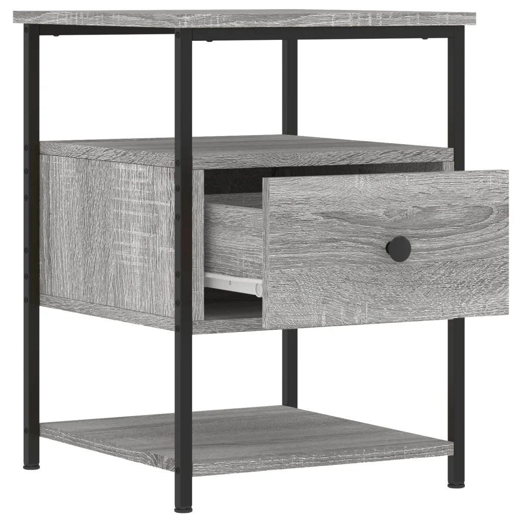 Comodini 2 pz Grigio Sonoma 40x42x56 cm in Legno Multistrato 826030