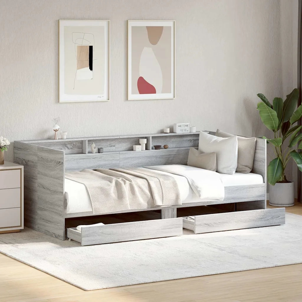Divano Letto con Cassetti senza Materasso 90x200 cm