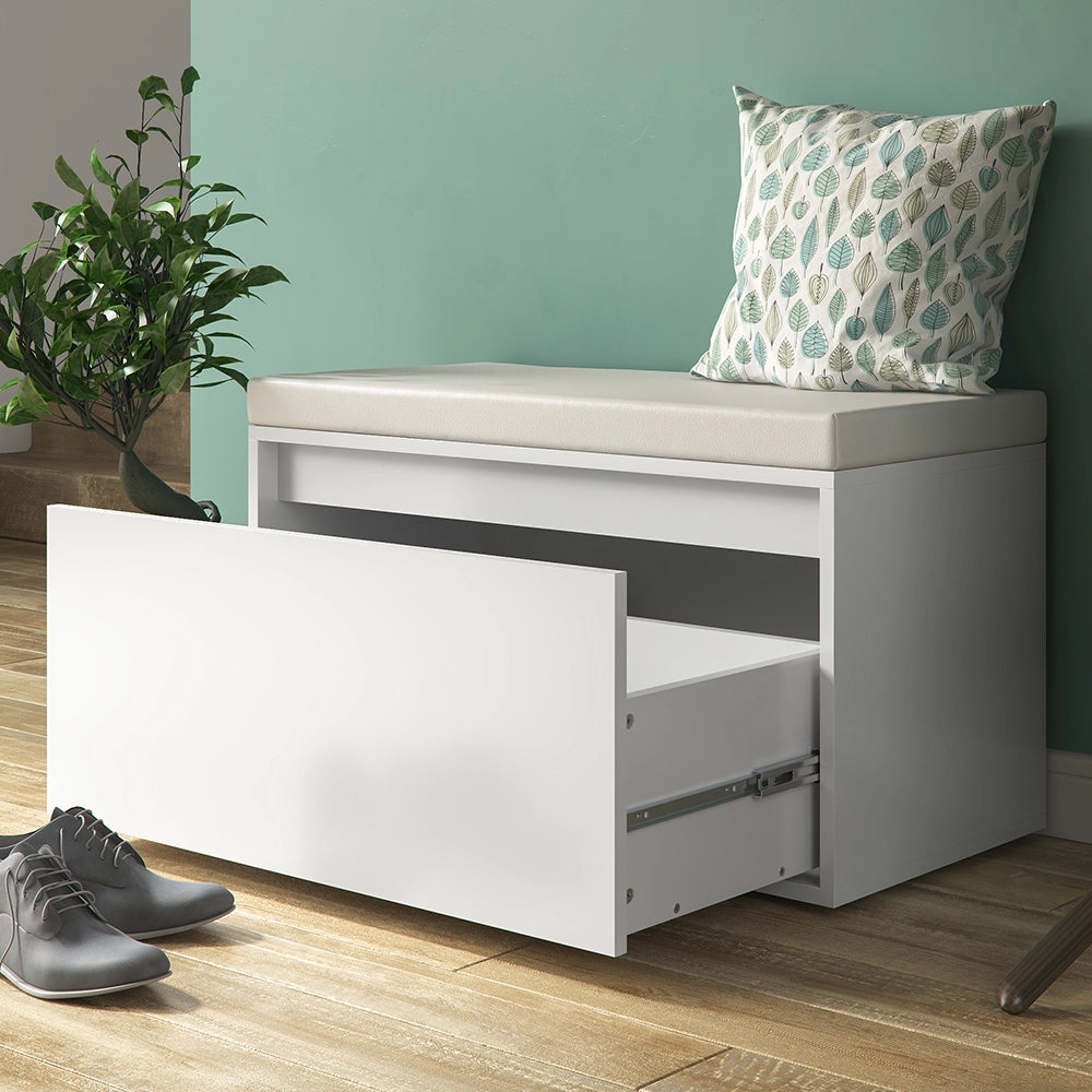 Vicco Panca scarpiera da ingresso Bianco 80 x 45 cm