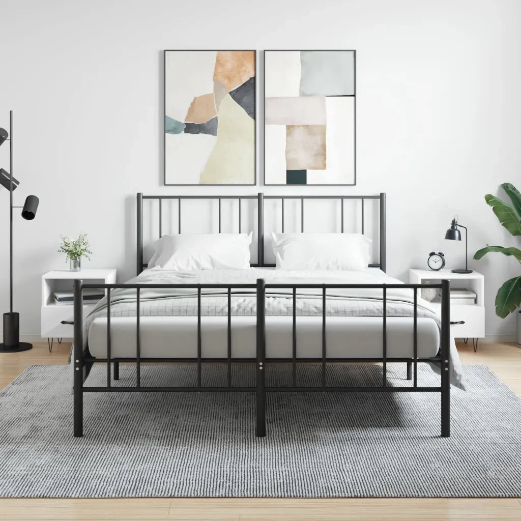 Comodini 2 pz Bianchi 40x35x47,5 cm in Legno Multistrato 827421