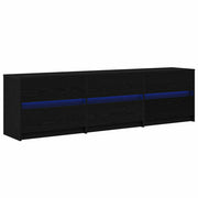 Unit¨¤ TV 2 pz | Armadietto TV | Mobile Porta TV Rovere Nero 180 x 34 x 50 cm Legno multistrato