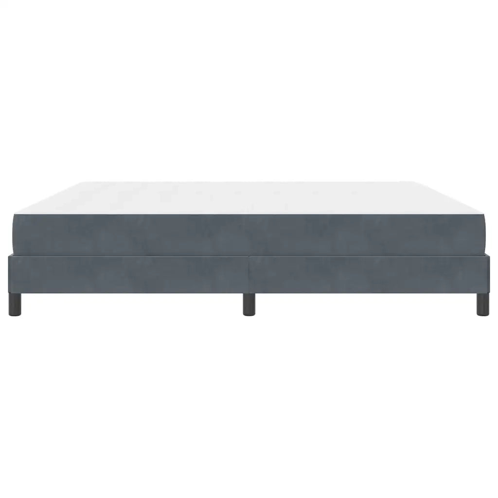 Letto a molle con materasso Grigio scuro 200 x 220 cm Tessuto 3398810