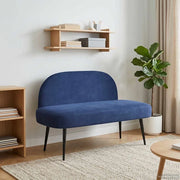 Panchina imbottita con schienale Blu Polizia 110 x 60 x 76 cm 42040797