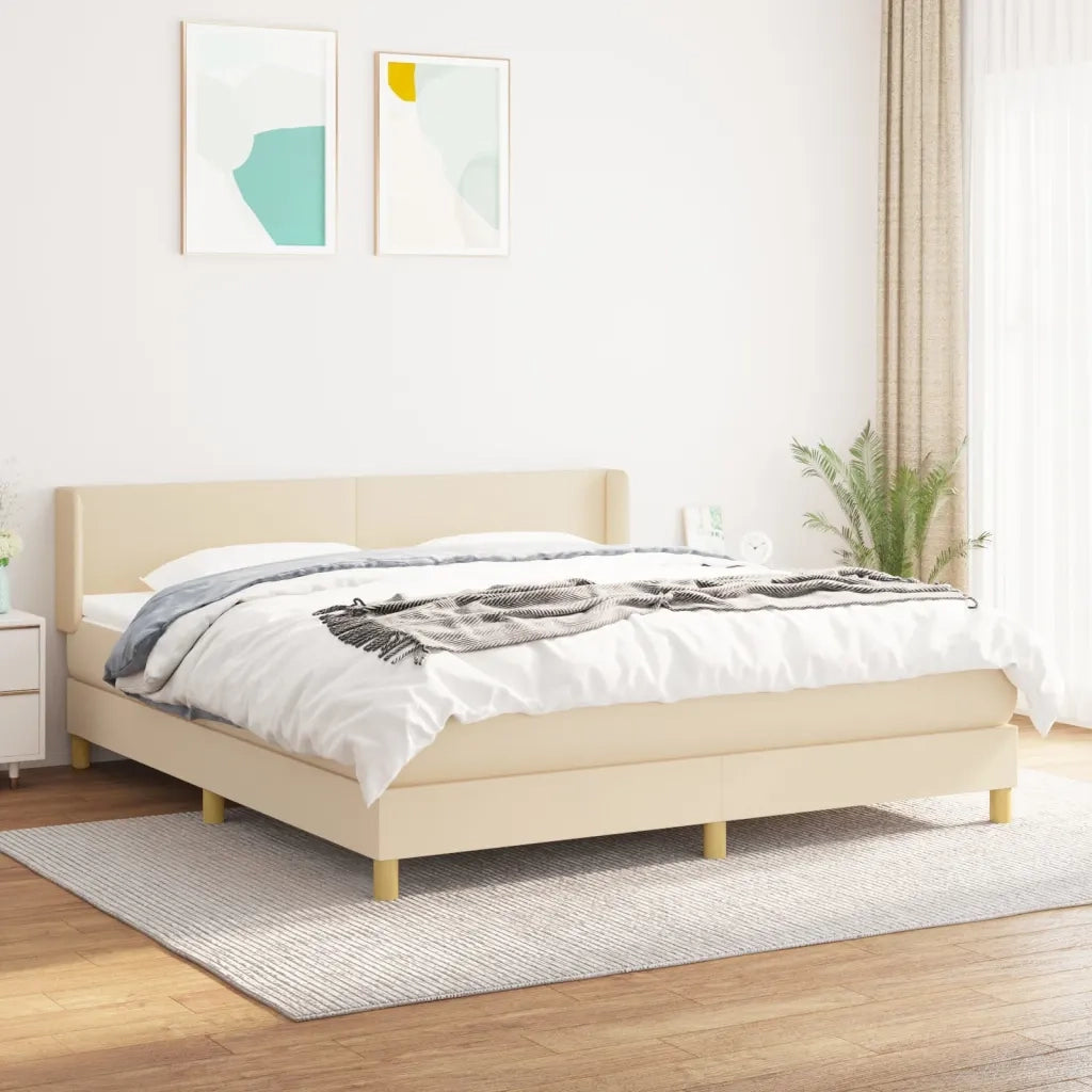 Giroletto a Molle con Materasso Crema 180x200 cm in Tessutocod mxl 74385