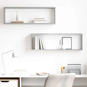 Mensole a Cubo 2 pz Grigio Cemento 80x15x26,5 cm in Truciolato cod mxl 52937