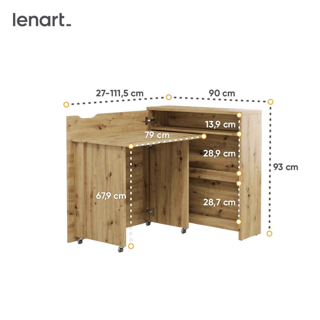 SCRIVANIA WORK CONCEPT SLIM CW 02L ARTISAN OAK SINISTRA