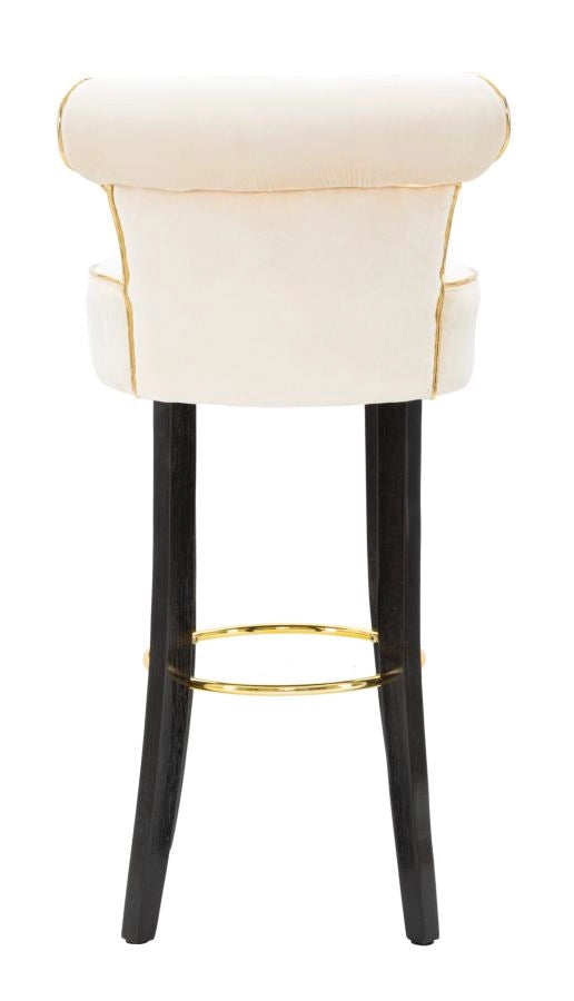 Sgabello Bar Luxy Crema 46x48x96 cm in Legno e Plastica