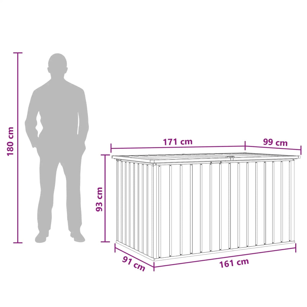 Baule da Giardino Marrone 171x99x93 cm 46272