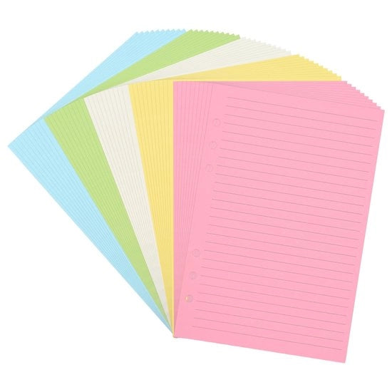 Papier A5 100 pagine - Gelato - 6 fori - Multicolore - 100 gsm - Adatto per 6 cerniere - Flessibili