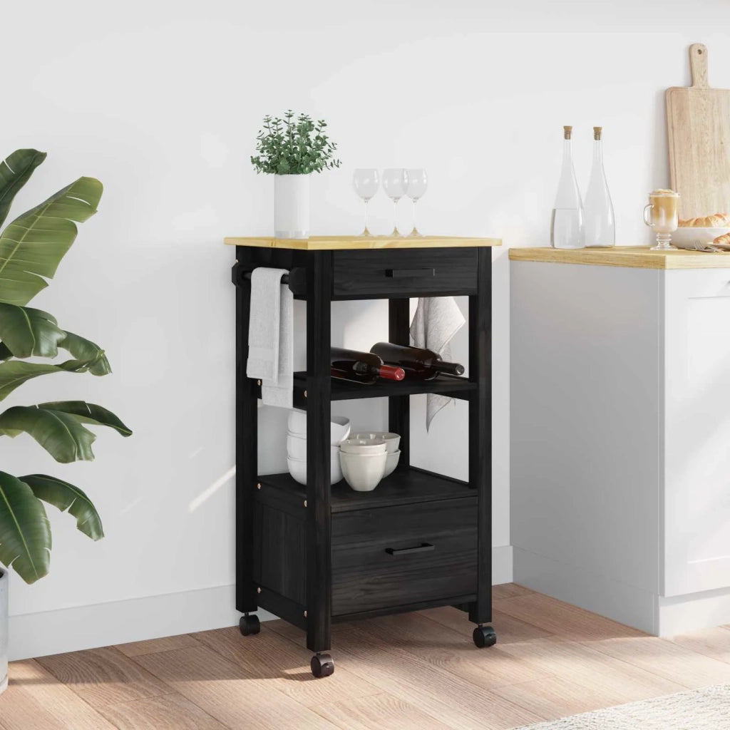 Carrello da Cucina MONZA Nero 48 x 40 x 88,5 cm CFW1133320