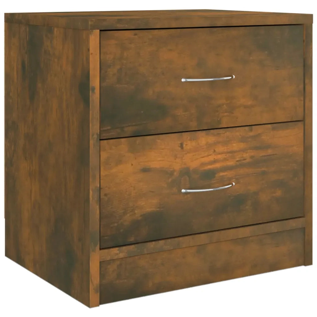 Comodino-Tavolino da notte Rovere Fumo 40x30x40 cm in Legno Ingegnerizzato
