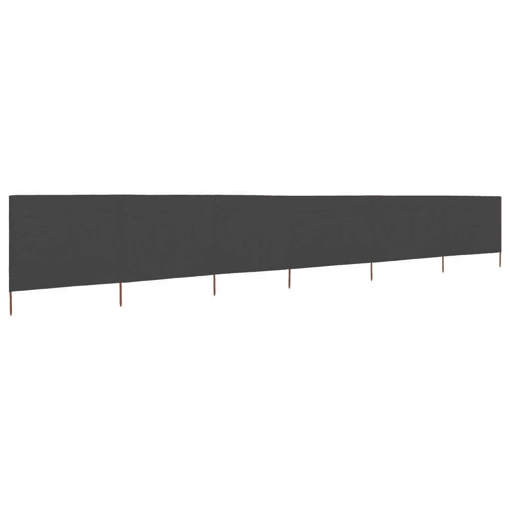 Paravento a 6 Pannelli in Tessuto 800x80cm Grigio cod mxl 23696