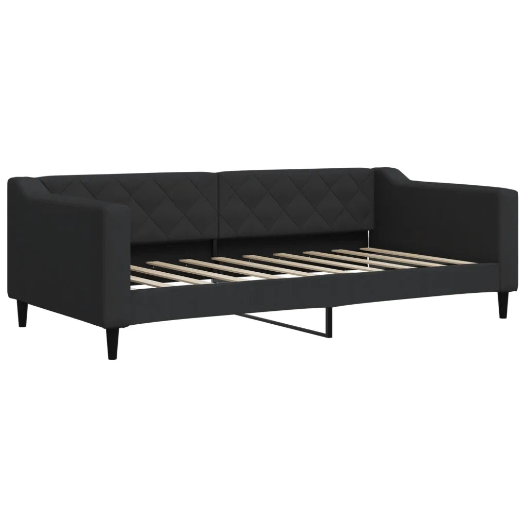 Letto da Giorno Nero 90x190 cm in Tessuto 354173