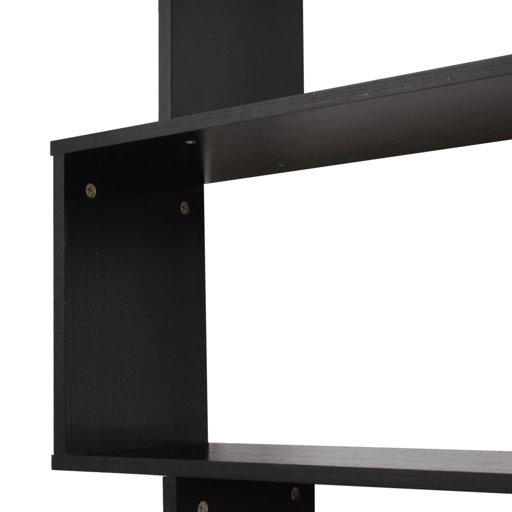 Libreria 6 Ripiani Legno Forma S ¨C zephmum ¨C 80x24x191 cm Colore Nero